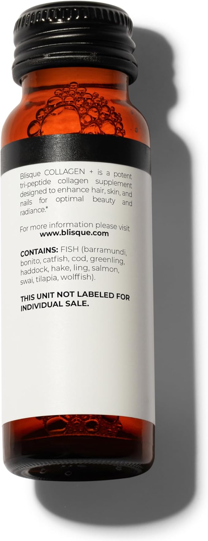 Blisque - Liquid Collagen Tri-Peptide Complex | with Biotin and Hyaluronic Acid | for Hair Skin and Nails | 10 Bottles | 10-Day Supply