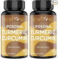 Liposomal Turmeric Curcumin 2200 mg with Black Pepper for Enhanced Absorption and Joint Support 60 softgels (2 Bottles)