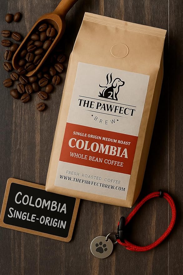 Dog Lover's Coffee – Colombia Single-Origin Medium Roast by The Pawfect Brew | Washed &amp Sun-Dried Medium Acidity &amp Smooth Body | 25% of Profits Donated to Animal Rescue | Drip Coffee 2LB