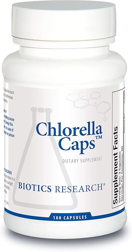 Biotics Research Chlorella Capsules Chlorella Supplements for Digestion Detox and Immune Support 180 Capsules