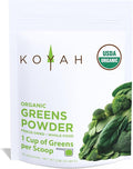 KOYAH - Organic Greens Blend Powder (Equivalent to 30 Cups Fresh Greens): Freeze-Dried Whole-Vegetable