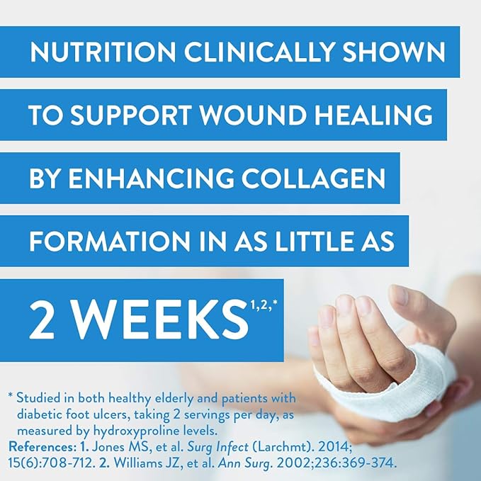 Juven Therapeutic Nutrition Drink Mix Powder for Wound Healing Support Includes Collagen Protein Unflavored 30 Count &amp Ensure Pre-Surgery Clear Carbohydrate Drink Strawberry 10 Fl Oz (Pack o