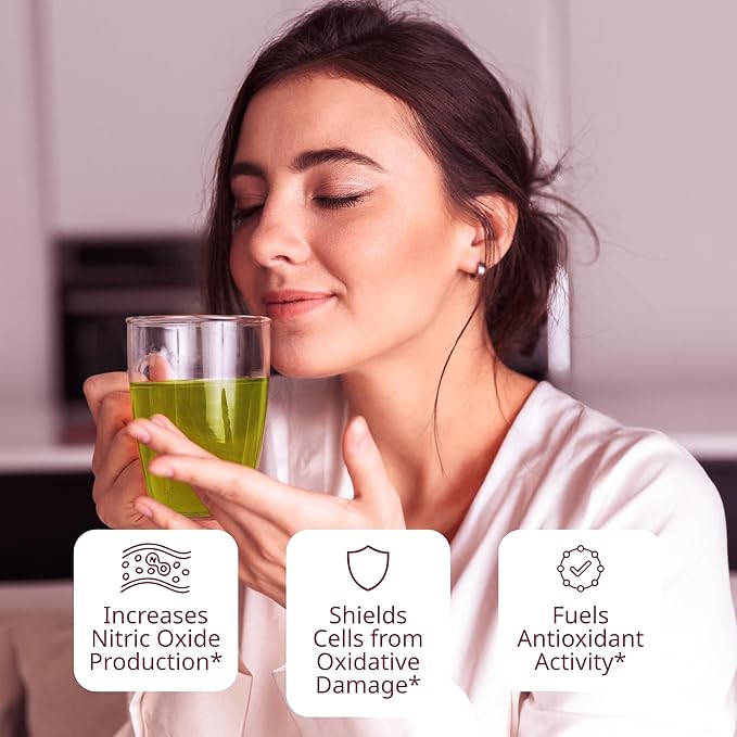 VINIA Signature Green Tea Bags Made with Organic Green Tea Infused with Piceid Resveratrol for Heart Health Nitric Oxide Physical Energy Alertness Blood Flow Keto Kosher NON-GMO. 30 Ct