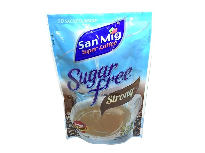San Mig Coffee 3 in 1 Sugar Free Strong -Pack of 3