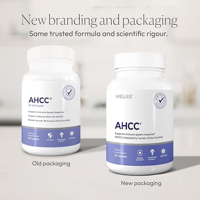 AHCC Supplement - Maximum Strength - Natural Immune Support Extract - Maintains Natural Killer Cell Activity - 20+ Human Research Studies - 60 Veggie Capsules (3 Pack)