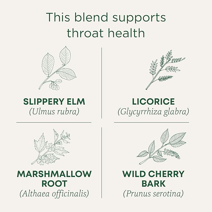 Traditional Medicinals Tea Organic Throat Coat Supports Throat Health 96 Tea Bags (6 Pack)
