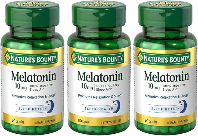 Melatonin 10 mg 3 Bottles (60 Count)