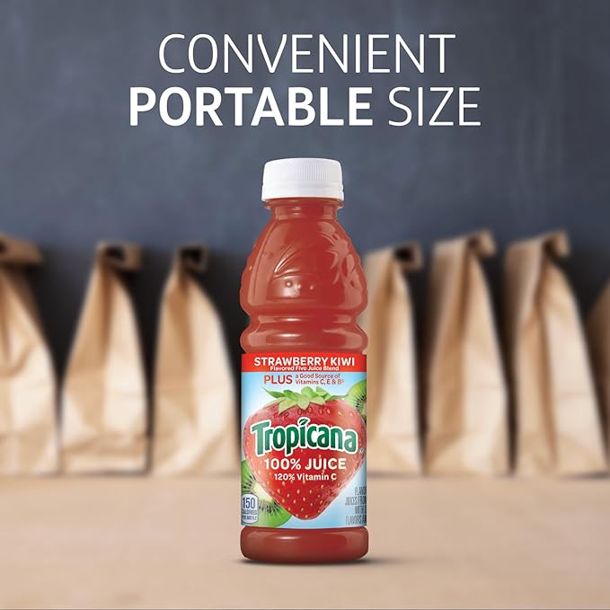 Tropicana Juice Strawberry Kiwi 10 Fl Oz (Pack of 15)