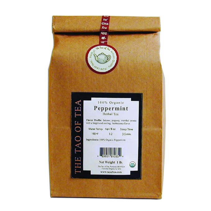 The Tao of Tea Peppermint 100% Organic Herbal Tea 1-Pounds