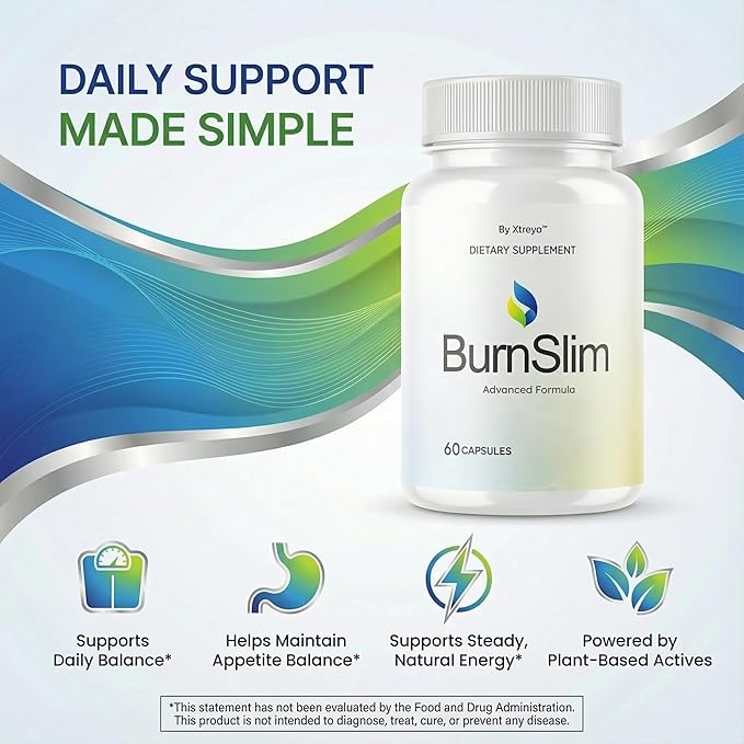 (5 Pack) Burn Slim Capsules Official All Natural BurnSlim Supplement Pills with Premium Ingredients Advanced Formula for Optimal Health &amp Wellness Support for Active Women &amp Men (60 Capsules