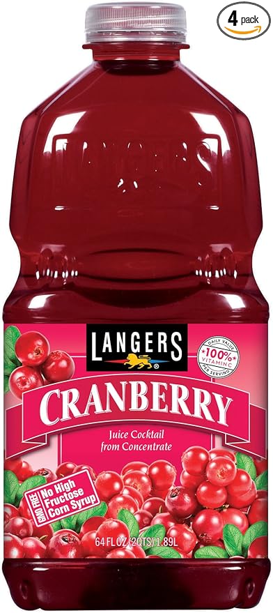 Langers Cranberry Juice 64-Ounces (Pack Of 4)