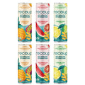 Recoup Organic Sparkling Prebiotic Drink - Variety + Ginger with Electrolytes for Gut Health Support &amp Hydration No Added Sugar ((Pack of 6) Variety)