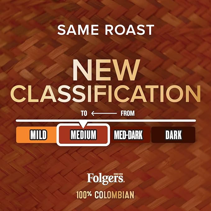 Folgers 100% Colombian Medium Roast Ground Coffee 24.2 Ounces