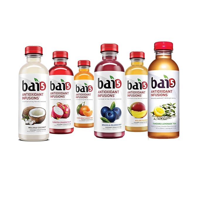 Bai5 100% Natural Antioxidant Infused Jungle Variety Pack Beverage 16.4 Pound