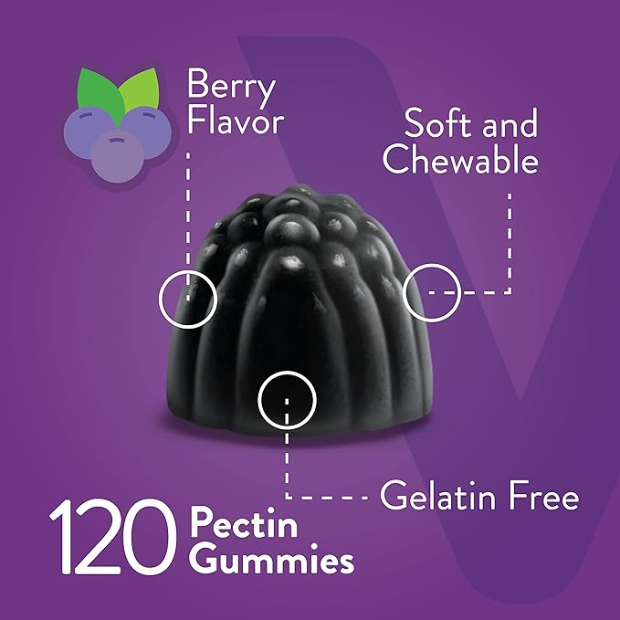 Viteey Sambucus Elderberry Gummies for Adults – Elderberry Vitamin C and Zinc Immunity Gummies - Vegan Gluten-Free – 120 Count