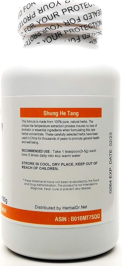 Double Harmony Decoction Extract Powder Tea 180g (Shung He Tang) Ready-To-Drink 100% Natural Herbs