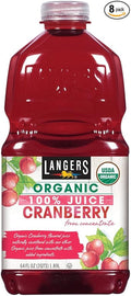Langers 100% Organic Juice Cranberry 64 Fl Oz (Pack of 8)