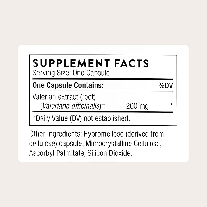 THORNE - Valerian Root - Natural Sleep Supplement - Supports Sleep Quality &amp Helps You Fall Asleep Faster* - Melatonin-Free - Third-Party Certified - Gluten Dairy &amp Soy-Free - 30 Capsules