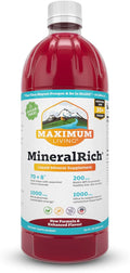 Maximum Living MineralRich - Minerals Supplement - Sugar Free Liquid Blend of Vitamins and Trace Minerals - 32 oz