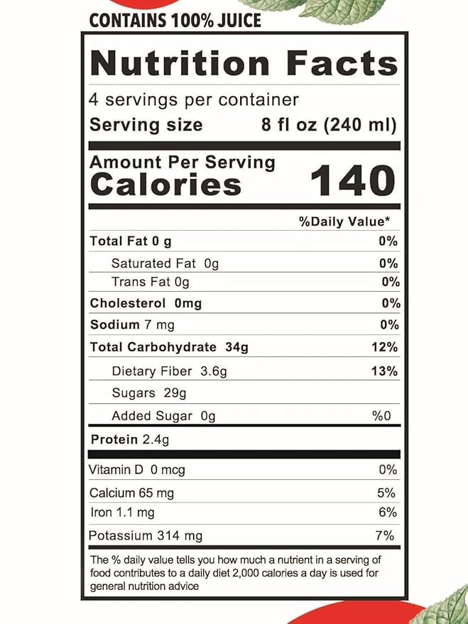 Anna and Sarah 33.8 Oz Organic Tart Cherry Juice - USDA Organic Certified - Glass Bottle (2 Pack) No Sugar No Artificial Colors No Preservatives No Flavors AddedNOT from CONCENTRATE