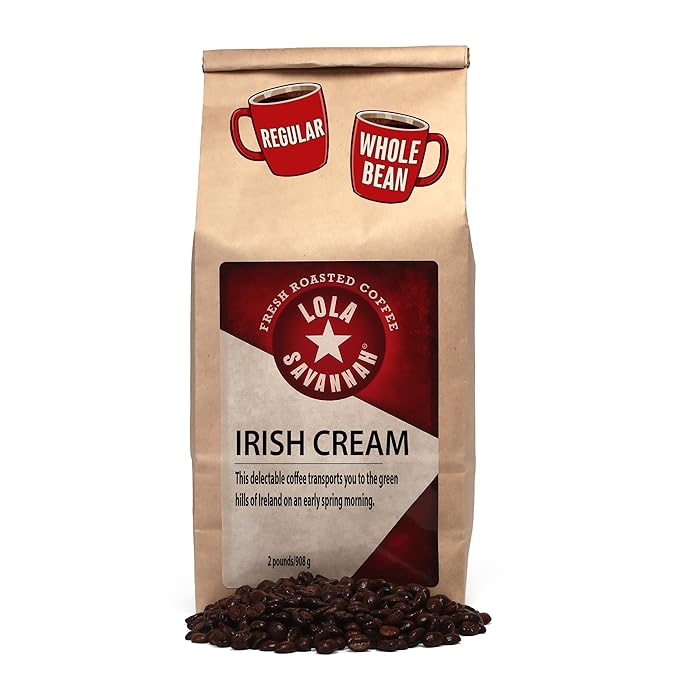 Lola Savannah Irish Cream Whole Bean Caffeinated Coffee 2lb