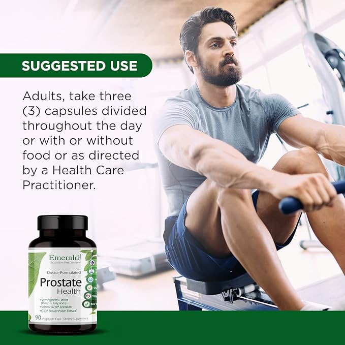 EMERALD LABS Prostate Health - Prostate Support Supplement with Saw Palmetto Lycopene Stinging Nettle &amp More* - Vegan &amp Gluten-Free - 90 Vegetable Capsules (30-Day Supply)