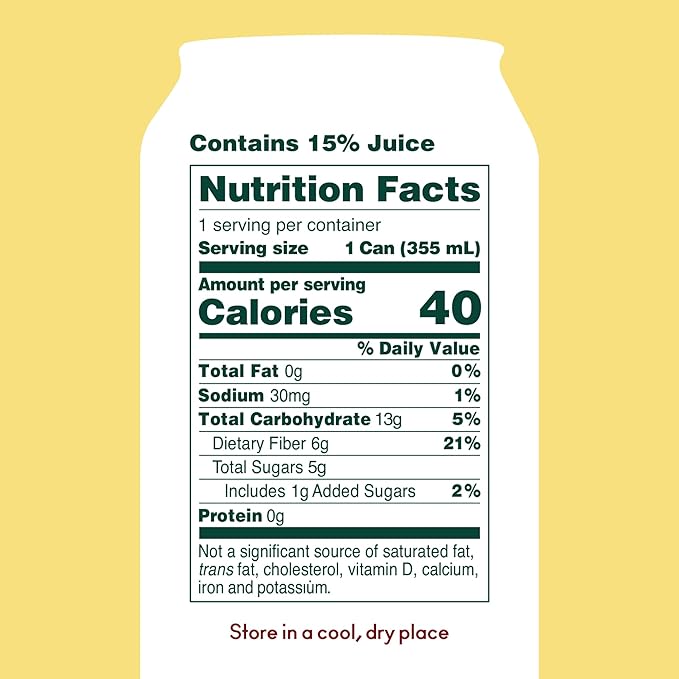 OLIPOP Sparkling Prebiotic Soda Crisp Apple Pantry Pack Packed with Prebiotics Fiber and Botanicals Gluten Free GMO Free 12oz Skinny Can (12 Pack)
