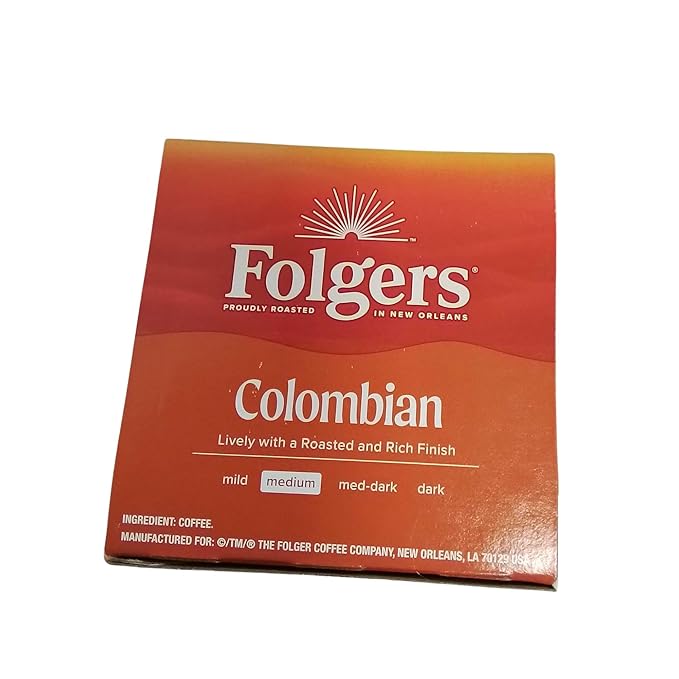 Folgers K Cups 100% Colombian Coffee for Keurig Makers Medium Roast 72 Count