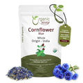 Organic Way Premium Cornflower Blue Whole (Centaurea Cyanus) - Herbal Tea | European Wild-Harvest | USDA &amp Kosher Certified | Vegan Non GMO &amp Gluten Free | Origin - Albania (8 Oz)