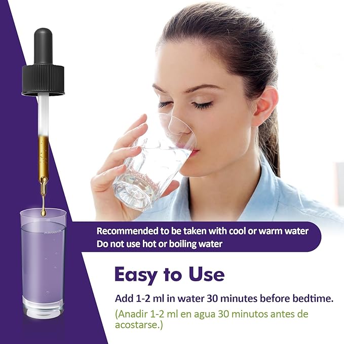 Valerian Sleep Support Drops Gotas de Pasiflora y Valeriana y Lavanda para Dormir Profundamente rapido. Passion Flower &amp Lavender Extract Liquid Tincture for Fast and Sound Sleep. 2oz