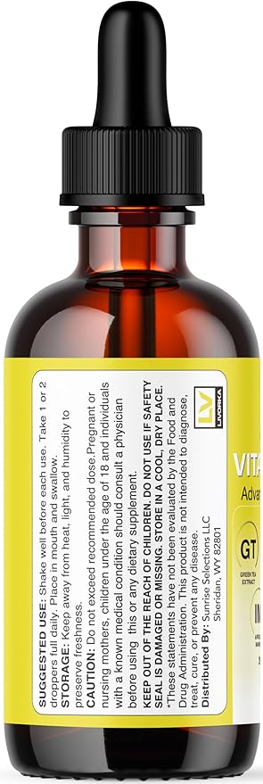 Vital Drops - Official Vital Drops Advanced Formula VitalDrops Daily Premium Liquid Supplement Support All Natural Multivitamin for Overall Health &amp Wellness 1 Bottle for 1 Month