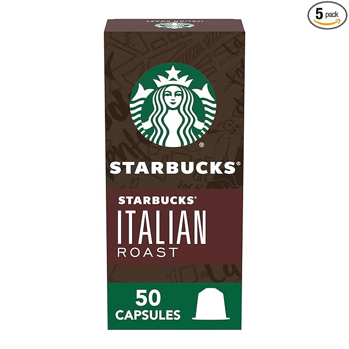 Starbucks by Nespresso Original Line Dark Roast Italian Roast Coffee 50-count Espresso Pods