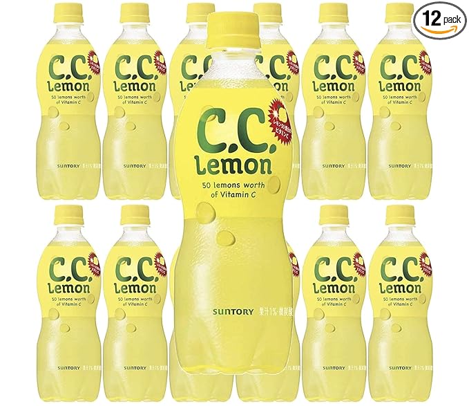 [Product of Japan] Suntory C. C. Lemon [ 50 Lemon Worth of Vitamin C ] - 16.9 Fl Oz | Pack of 12