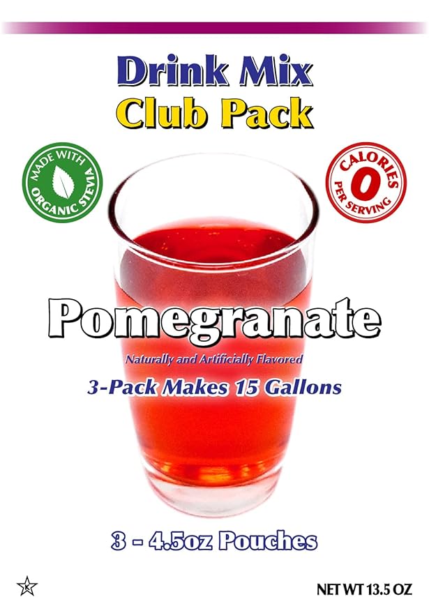 GramZero Pomegranate Zero Calorie Sugar Free Drink Mix Great For Nutrition Club Loaded Teas Stevia Sweetened