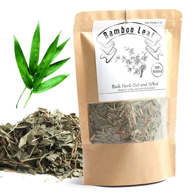EidolonGreen [China Medicinal Herb] Bamboo leaves tea Organic Bamboo Leaf Tea  (DanZhuYe/淡竹叶/댓잎 티백 차) Chinese Herbal Dried Loose Leaves (3 Ounce (Pack of 1))