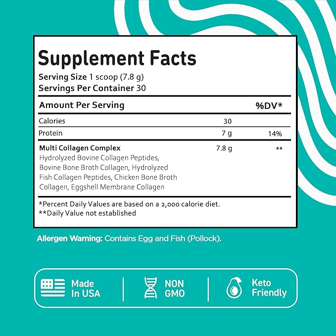 Vital Vitamins Multi Collagen Peptides Powder + Women's Multivitamin Complex