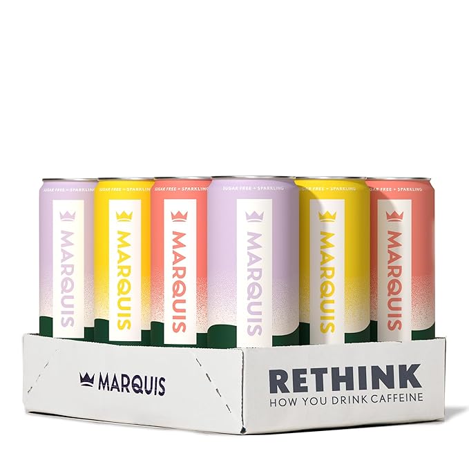 Marquis - Natural Energy Drink - Innovation Variety + Super Berry Bundle- Sugar Free - 0 Calories - 100mg of Organic Plant Based Caffeine - Yerba Mate - Green Tea - Vitamin C &amp B Vitamins - Vegan