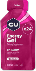 GU Energy Original Sports Nutrition Energy Gel Tri-Berry 24 Count Box