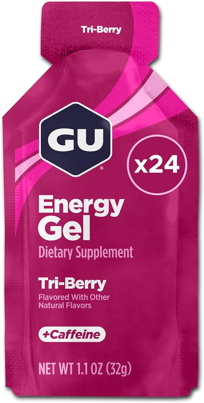 GU Energy Original Sports Nutrition Energy Gel Tri-Berry 24 Count Box