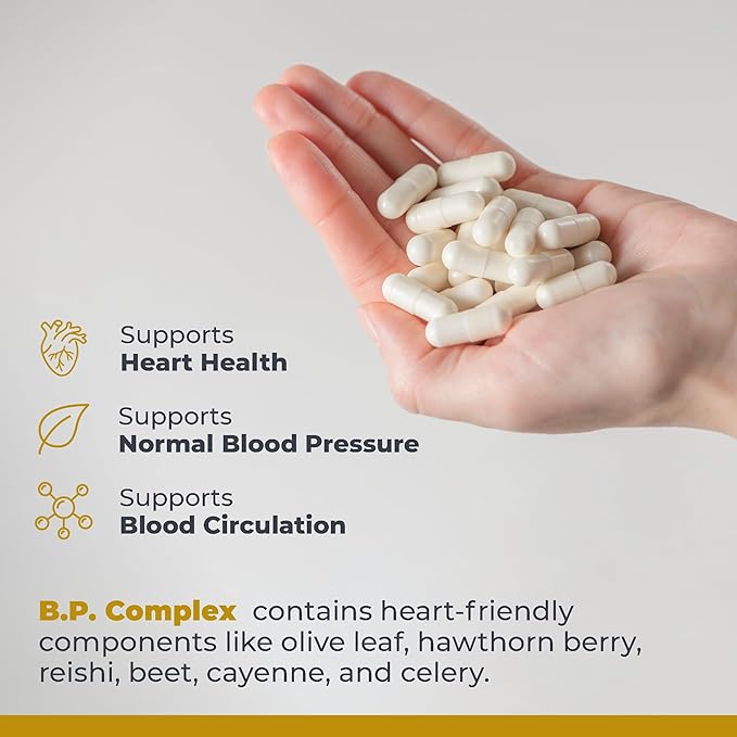 Premier Research Labs Premier BP Complex - Heart Health Supplements BP Formula Garlic Allicin Supplement Natural Herbal BP Support Pills with Reishi &amp Cayenne Pepper - 60 Vegetarian Capsules