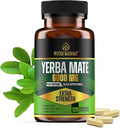Extra Strength Yerba Mate High Potency 60mg Caffeine Per Capsule Extract Pills Supplements for Clean Natural Energy Improved Focus Concentration Nootropics Made in USA - 120 Caps