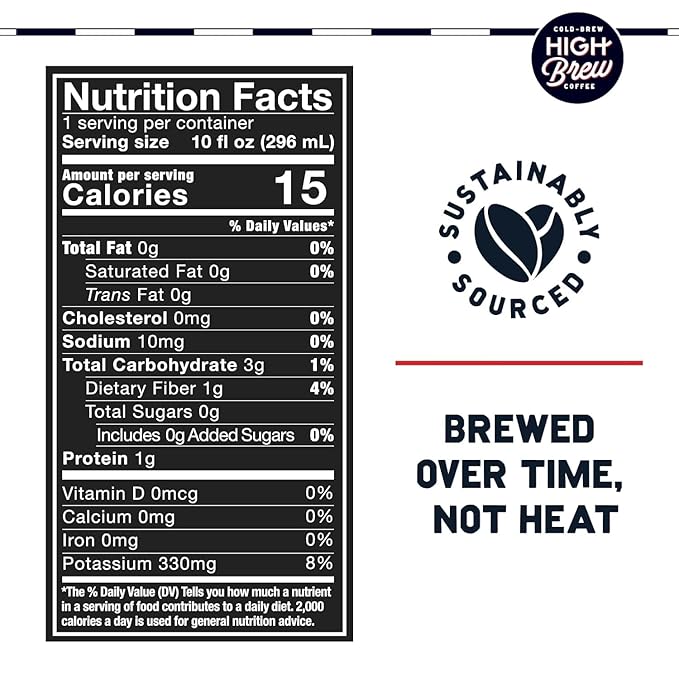 High Brew Coffee | Nitro Cold Brew Variety Pack | Sugar-Free Dairy-Free 200mg Natural Caffeine | Smooth Low-Acid Coffee Infused with Nitrogen Ready-to-Drink | Caramel Black &amp Sweet Cream Flavo