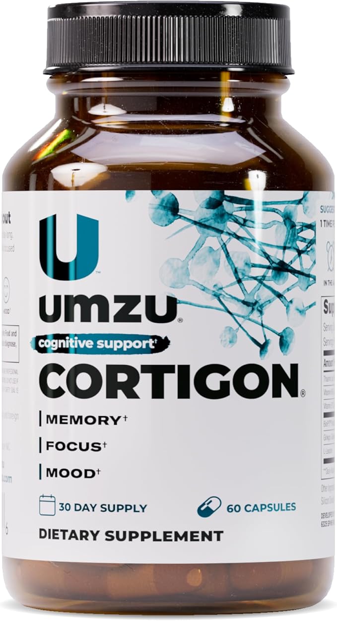 UMZU Cortigon Cortisol Support Supplement 30 Day Supply – Natural Formula with Ginkgo Biloba Phosphatidylserine Vitamin B12 &amp B6 – Supports Healthy Stress Management Mood Focus &amp Cognitiv