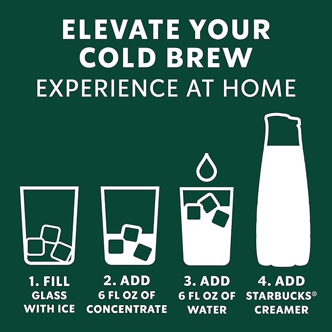 Starbucks Cold Brew Coffee ConcentrateSignature Black Iced Coffee32 fl oz(Pack of 5)