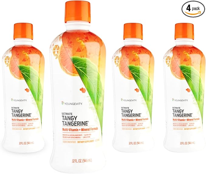 Youngevity Majestic Earth - Ultimate Tangy Tangerine 32 FL Oz – Gluten-Free Liquid Multivitamins for Men Women &amp Daily Immune Support for Kids – Boost Complete Nutritional Drink for Health Ener