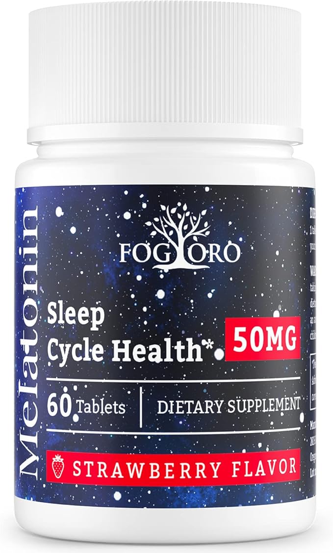 Fogoro Powerful Melatonin -Fall Asleep Faster Stay Asleep LongerEasy to Take