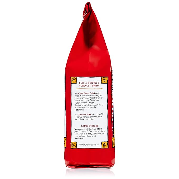 Puroast Low Acid Coffee Flavored | Hazelnut Ground | Medium Roast | High Antioxidants &amp High pH |No Bitter Aftertaste | Reduced Heartburn &amp GERD | Suitable for Cold Brew - 2.2 LB