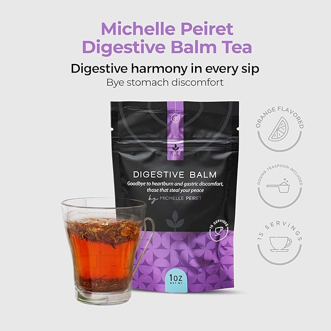 Michelle Peiret Digestive Tea Chamomile Tea with Calendula Flowers for Digestive Support and Skin Vitality All Natural Ingredients 15 Servings