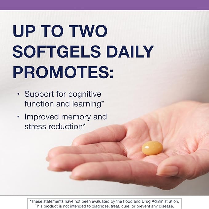 Metagenics Phosphatidylserine - Brain Support Supplement* for Focus Memory &amp Learning* - 150 mg Sunflower Lecithin-Derived Phosphatidylserine - Non-GMO Soy Free Gluten-Free - 60 Softgels