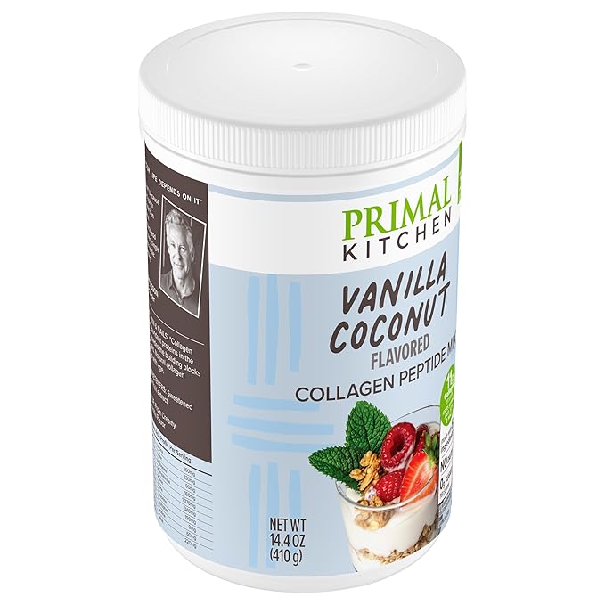 Primal Kitchen Vanilla Collagen Fuel® Drink Mix Vanilla Coconut Collagen Peptides No Dairy or Artificial Sweeteners 14.4 Ounces